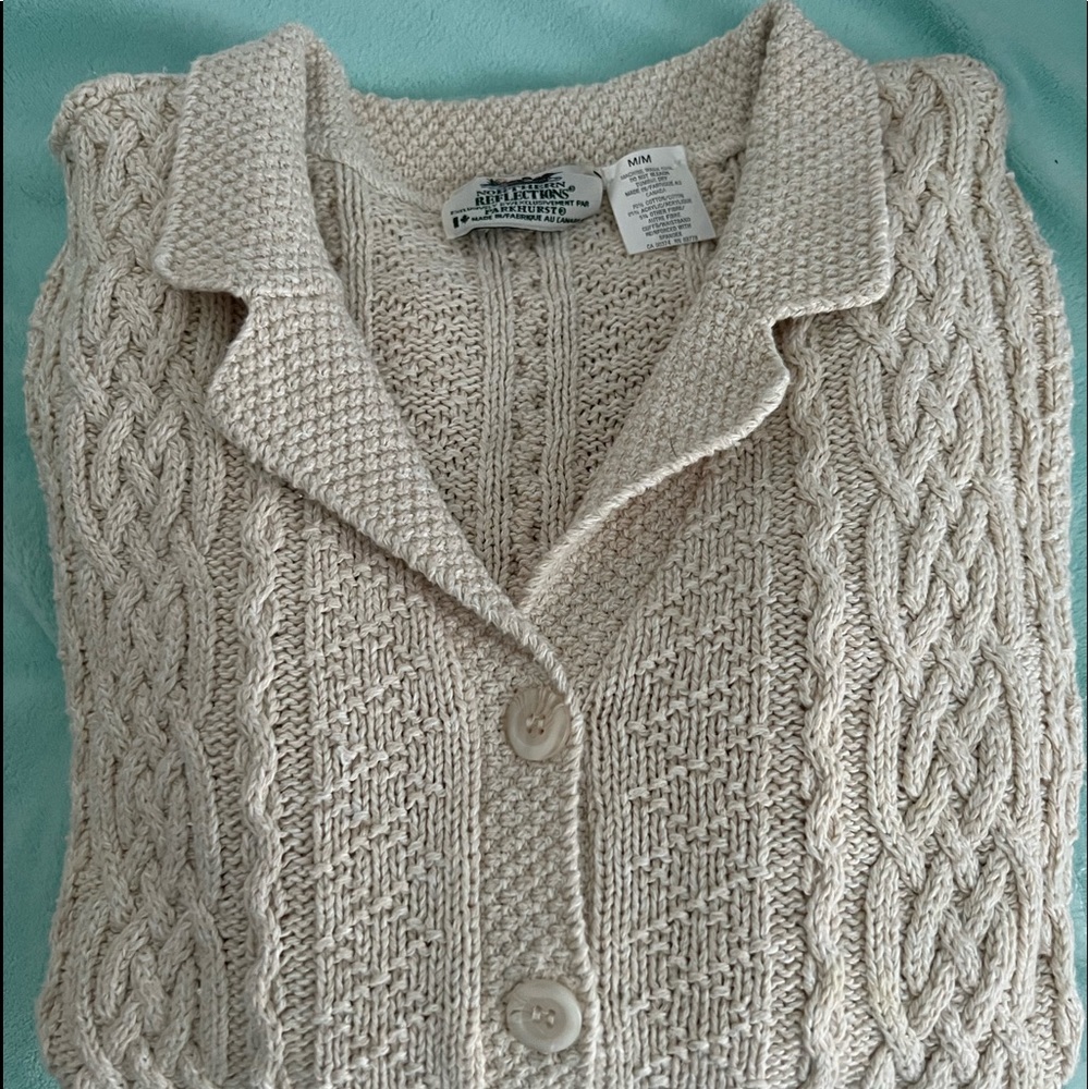 NORTHERN REFLECTIONS Chunky Grandpa Cardigan Medium